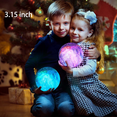 thumbnail image 5 of Lámpara de luna, lámpara de galaxia, 3,15 pulgadas, 16 colores, LED 3D, luz de lava, control remoto y táctil, lámpara de estrella, luz de noche de luna, regalos para niñas, niños, mujeres, cumpleaños, 5 of 5