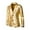 Gold, variant on Yaoyar Men's Fashion Personality Solid Color Metallic Glossy Suit Slim Fit Blazer Party Prom Blazer Suit Jackets Black 2XL