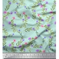 thumbnail image 1 of Soimoi Poly Georgette Fabric Dot,Leaves & Floral Decor Fabric Printed Yard 42 Inch Wide, 1 of 3