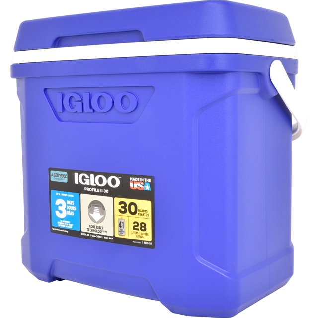 Cooler Igloo Profile II, 30 cuartos de galón, color azul