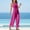 Hot Pink, variant on ZZwxWA Women's Summer Jumpsuits Sleeveless Tie Knot Wide Leg Long Pants Romper with Pockets Solid Color