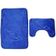 thumbnail image 1 of Toystoory De franela en forma de U, alfombrilla de baño con absorción de agua para inodoro, alfombrilla antideslizante para suelo de agua, juego de Juegos de accesorios de baño azul Toystoory JJ21305-02, 1 of 6