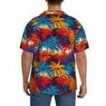 thumbnail image 5 of Xecao offers the Colorful Hawaii Palms for Men's Casual Short-sleeved Shirt, a button-up collared shirt with a pocket, perfect for beach vacations and yacht travel in the 3X-Large size., 5 of 7