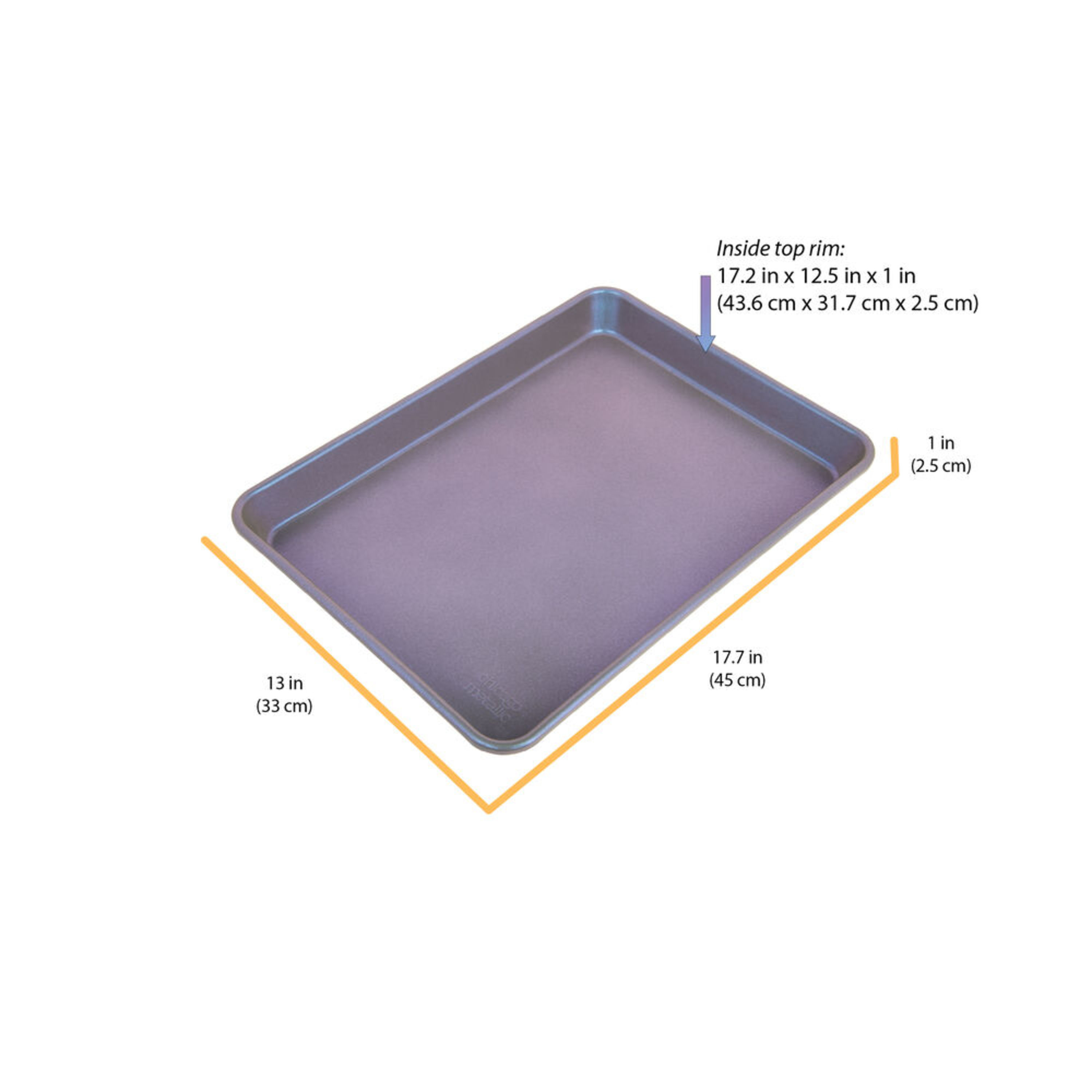Chicago Metallic Aurora 17.25X12.5-inch Non-Stick Metal Baking Sheet in Iridescent