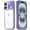 Purple, variant on ABCPOW for iPhone 16 Case Clear,Full Body Rugged Case [Not Yellowing] Drop Protection, Slim Clear Case Full Camera Protection Cover Cell Phone Case for iPhone 16 6.1 inch,Purple