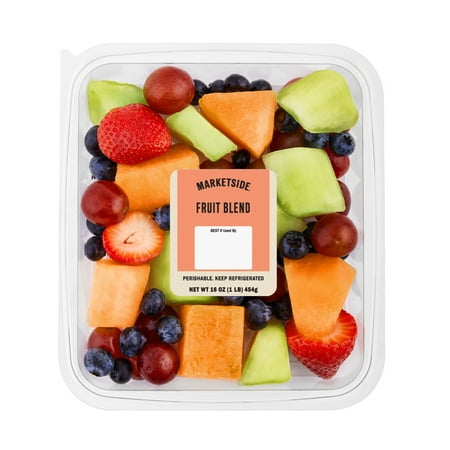 Marketside Fresh Cut Seasonal Fruit Blend, 16 oz Tray, Cantaloupe, Honeydew, Grapes, Mango, Refrigerated