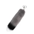 thumbnail image 4 of Llavero de cola de piel artificial Yuyangstore Colgante llavero para mujeres y niñas Gris, 4 of 8