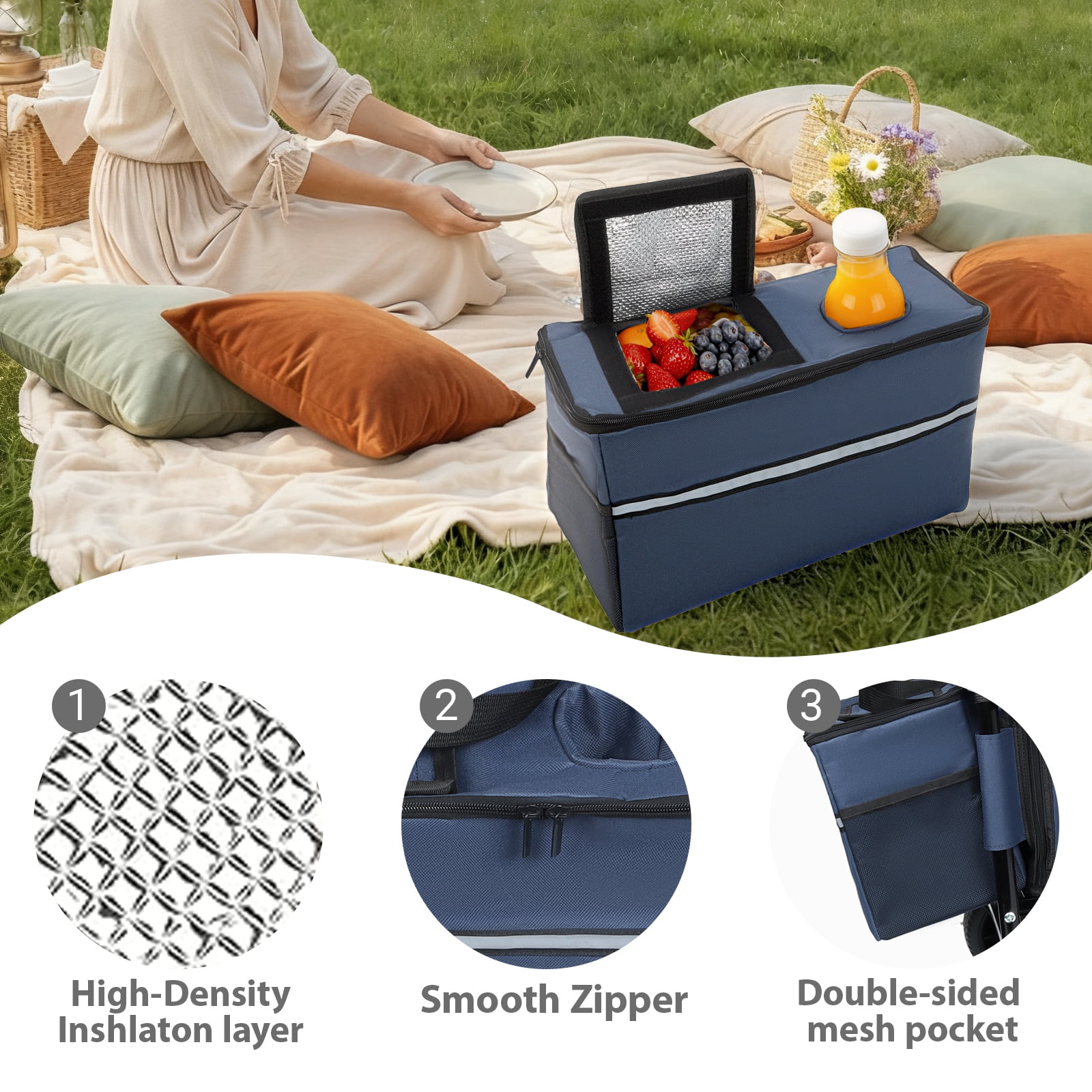 3-in-1 Convertible Wagon with Bench Seat, 500LBS Load Capacity, Patent-Protected Utility Cart for Camping & Outdoor Use