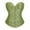 Green, variant on Women Strapless Lace Jacquard Peacock Corset and Bustier Top with Steel Boning for Waist Training Party Costume Outfit Beige L