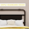thumbnail image 4 of alazyhome Metal Platform Queen Bed Frame with Headboard and Footboard, Black, 4 of 6