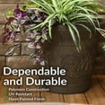 thumbnail image 4 of Sunnydaze Arabella 19.5" x 19.5" x 17.5" Round Sable Polyresin Outdoor Planter Pot 2-Count, 4 of 10