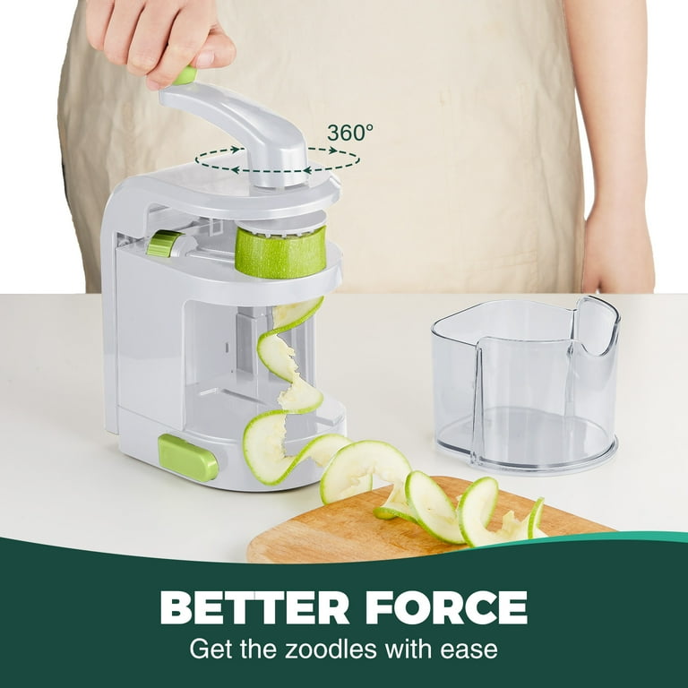ひらり Kitexpert Vegetable Spiralizer, 4-in-1 Blades, Zucchini Noodle