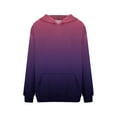 thumbnail image 4 of KEINXS Women‘s Fashion Daily Versatile Casual Crewneck Sweatshirts Long Sleeve Gradient Top Sweatshirts Light Purple M, 4 of 5