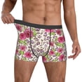 thumbnail image 2 of Cauagu Rose Mix Leopard 4 Print Boxer Briefs for Men,Comfortable Breathable Men's Underwear Moisture Wicking Underpants -XX-Large, 2 of 8