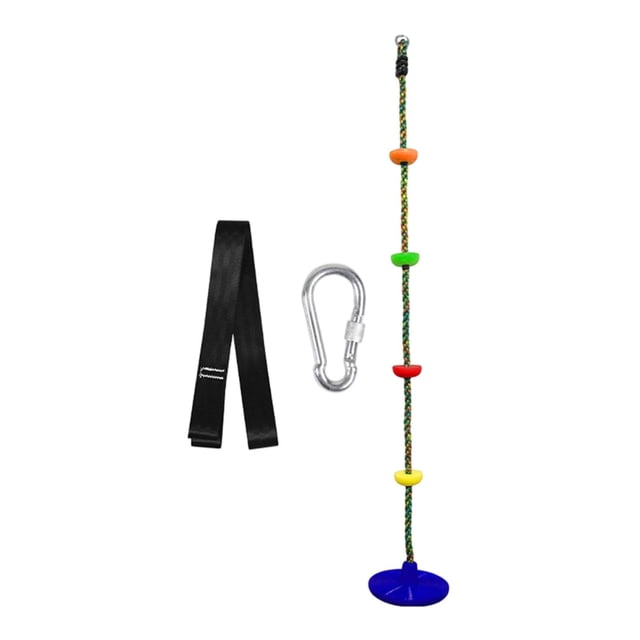 Cuerda de escalada para niños, juguetes resistentes para patio de juegos al aire libre, casa del árbol azul oscuro colorido