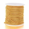 thumbnail image 3 of Iron Twisted Chains Curb Chains Unwelded Golden 5.5x3.5x1mm about 164.04 Feet(50m)/roll, 3 of 5