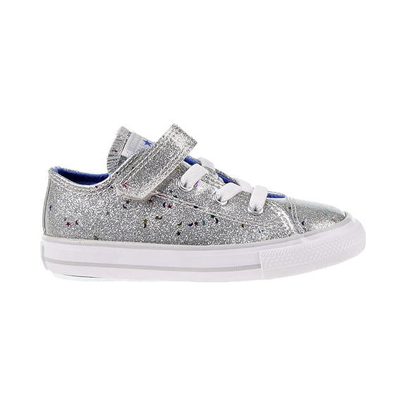 Converse Chuck Taylor All Star 1V OX Toddler's Shoes Silver-Ozone Blue 765111c