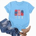 thumbnail image 4 of ORT USA Shirts for Women 4th of July Shirts America Printed Tshirt Patriotic Vintage USA Tee Tops(Z11-Sky Blue,XL), 4 of 5