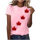 thumbnail image 1 of Tops de Cuello Redondo para las Mujeres Nuevo Suéter de Manga Corta, Camiseta de Poliéster Impresa Casual, 1 of 3