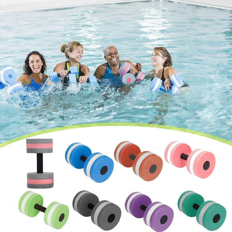 SHENGXINY Pool Dumbbells Clearance 1pcs Water Aerobics Dumbbells EVA Aquatic Barbell Fitness Aqua Pool Exercise Purple