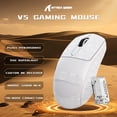 thumbnail image 6 of ATTACK SHARK V5 Wireless Gaming Mouse, Tri-Mode 2.4G/USB-C Wired/Bluetooth, PAW3950MAX Sensor, 42000 DPI, 55g Ultra-Lightweight Design, Grip Tape Included, White, 6 of 9