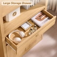 thumbnail image 5 of Aitjunz 71'' Tall Kitchen Storage Cabinet with Door and Drawer, Wooden Pantry Cabinet w/ Open Shelf and Adjustable Shelf, 5 -Tier Large Cabinet w/ Cured Profile Design for Dining Room, 5 of 7