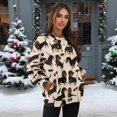 thumbnail image 2 of Yuyamidu Oversized Graphic Sweatshirt for Women Dachshund Women's Novelty Sweatshirts with Pocket Long Sleeve Pullover Crewneck Loose Fit Shirt Home Office Party Clothing XL, 2 of 7