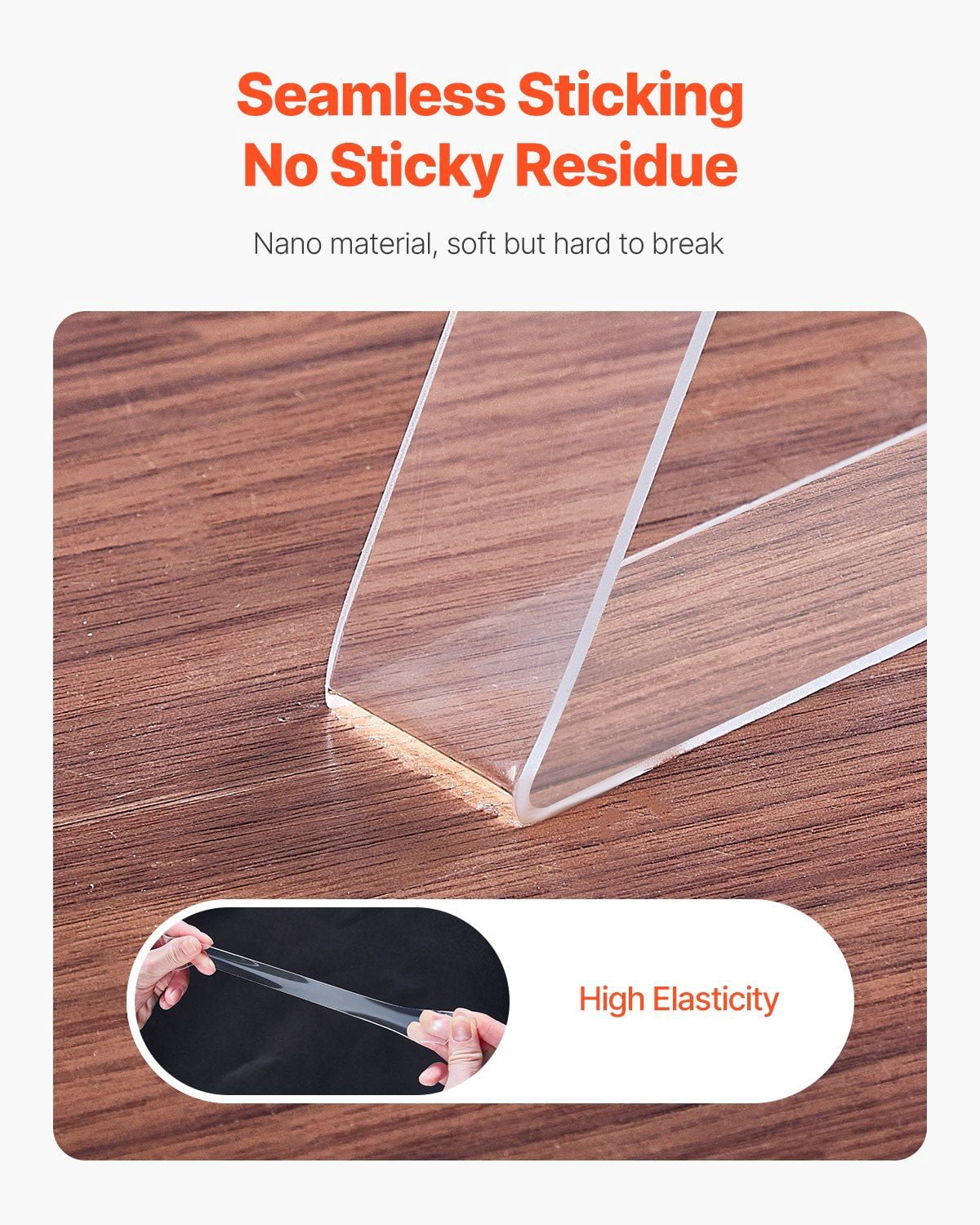 Heavy Duty Double Sided Tape 16ft Nano Mounting Tape 3 Pack Strong Adhesive Reusable Clear Removable Wall Strips for Home Office Car Outdoor Use