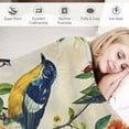 thumbnail image 3 of JEUXUS Watercolor Birds Throw Blanket Gifts for Girls, Vintage Beige Cardinals Hummingbirds Soft Cozy Plush Flannel Blanket for Kids Bedroom,  Birds Fluffy Blanket for Women Couch Bed Sofa, 3 of 6