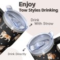 thumbnail image 4 of 20OZ Dog Design Travel Cup with Handle Double Wall Vacuum Insulated Tumbler Perfect Dog Lover Gifts Unique Birthday Christmas Presents for Dog Lovers Women Men Great for Office Home and Travel, 4 of 6