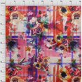 thumbnail image 3 of oneOone Cotton Cambric Orange Fabric Check & Flower Watercolor Sewing Fabric By The Yard Printed Diy Clothing Sewing Supplies 56 Inch Wide, 3 of 4