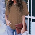 thumbnail image 4 of Pntutb - Blusa de manga corta con cuello redondo para mujer, blusa de gasa con lunares Pntutb Pntutb-5654, 4 of 7