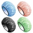 thumbnail image 1 of Gorro de ducha Aquior, paquete de 4 unidades, tamaño grande, para mujer con cabello largo, 1 of 8