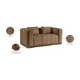 thumbnail image 2 of Meridian Furniture Mallina Brown Vegan Leather Loveseat, 2 of 8