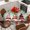 aurora, variant on Grey Christmas Round Tablecloth, Fitted Table Cover with Elastic for 45"-54" Round Tables, Gnomes Xmas Tree Poinsettia Eucalyptus Table Cloth Outdoor Indoor Dinning Party Waterproof Tablecloths