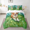 thumbnail image 2 of Manfei Cute Dog Lover Bedding Comforter Set 7pcs, Fashion Western Oil Printing King Bedding Sets, Kawaii Animal Theme Reversible Bed Sheets, Ultra Soft Bedroom Decor, 2 of 7