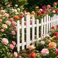 thumbnail image 5 of LHNFT White Plastic Garden Fence,Outdoor Yard Landscape Fencing Panel,for Lawn Flowerbed Borders, 5 of 6