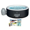 Coleman SaluSpa 4 Person Portable Inflatable Outdoor Spa Hot Tub w/ Chemical Kit