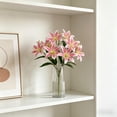 thumbnail image 6 of Artificial Lilies Bouquet for Weddings and Events, Faux Floral Decor, Waterproof, Minimal Maintenance, Ideal for Photography and Ambiance Styling Pink, 6 of 6