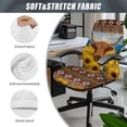 thumbnail image 5 of Renewold American Tribal Highland Cow Sunflower Field Office Chair Cover Stretchable Desk Chair Slipcover with Elastic Bottom Removable Anti-dust for Office Home Decor, L, 5 of 7