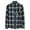 Navy, variant on Arlun Womens Long Sleeve Plaid Shirts Button down Lapel College Style Tops Soft Comfort Loose Casual Asymmetrical Hem Blouses Fashion Outfits Coffee XL
