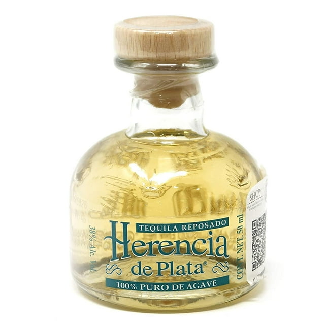 Pack de 2 Tequila Herencia De Plata Reposado Mini 50 ml