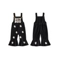 thumbnail image 2 of RUINIXCW Toddler Baby Girl Halloween Outfit Romper Overalls Infant Baby Girl Fall Winter Clothes Ghost Pumpkin Sleeveless Ribbed Bell Bottom Jumpsuit Overalls, 2 of 9