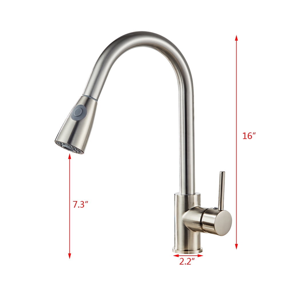 Lowestbest Kitchen Faucets, Solid Brass Modern Kitchen Faucet Set, All Copper Kitchen Pull Faucet Lowestbest Kitchen Faucets, Solid Brass Modern Kitchen Faucet Set, All Copper Kitchen Pull Faucet