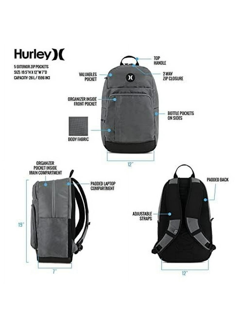 apple laptop backpack hurley Hurley Mens Classic Backpack, Black/Icon, One Size