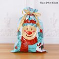 thumbnail image 3 of Bolsas de regalo navideñas con cordón de 42/31 cm, diseño de Papá Noel, grandes, doradas y plateadas, para galletas, dulces, para Navidad, 5 unidades, 3 of 5