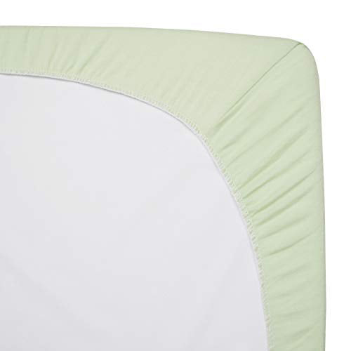 TL Care 100% Cotton Jersey Knit FItted Crib Sheet, Celery
