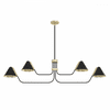 4 Lgt Pharmacy Head by Hunter 19206 in Black Finish