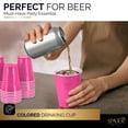 thumbnail image 4 of Disposable Plastic Cups, Bright Pink Colored Plastic Cups, 18-Ounce Plastic Party Cups, Strong and Sturdy Disposable Cups for Party, Wedding, Christmas, Halloween Party Cup, 50 Pack - By Amcrate, 4 of 5