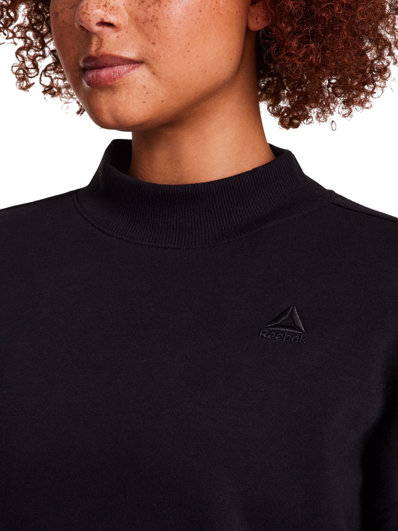 Reebok Women's & Women's Plus Transition Mock Neck Sweatshirt, Sizes XS-4X
